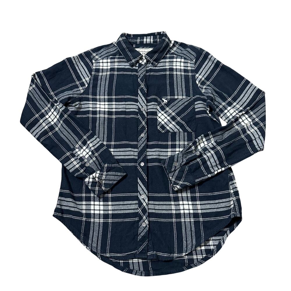 Abercrombie & Fitch Men’s Blue Plaid Flannel Shirt Size S